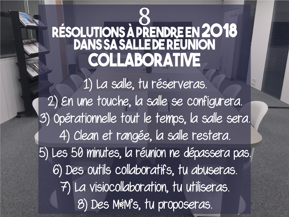 8 résolutions à prendre en 2018 dans sa salle de réunion collaborative